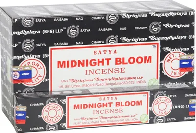 Obrázok produktu pre Satya - Vonné tyčinky "Midnight Bloom" 120-balenie SD5044 (jedna veľkosť) (čierna/biela)