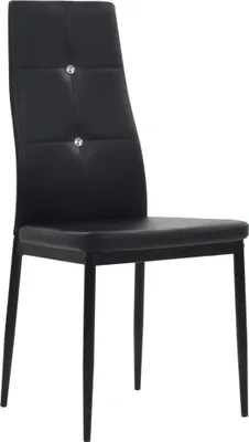 Produktbild von vidaXL Esszimmerstühle 2 Stk. Schwarz Kunstleder