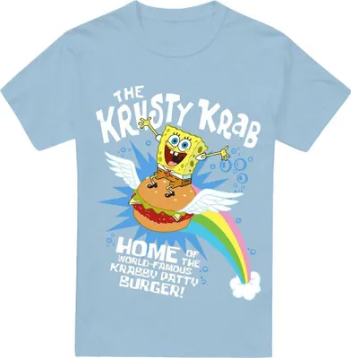 Obrázek produktu pro SpongeBob SquarePants - "Burger Rider" tričko pro muže TV6614 (L) (Světle modrá)