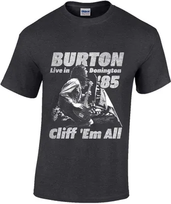 Produktbild von Cliff Burton - T-Shirt für Herren/Damen Uni RO8914 (XL) (Grau meliert)