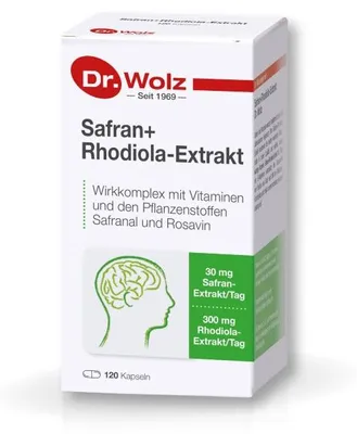 Obrázok produktu pre Šafran + rodiola extrakt Dr.Wolz Kapsule 120 kapsúl