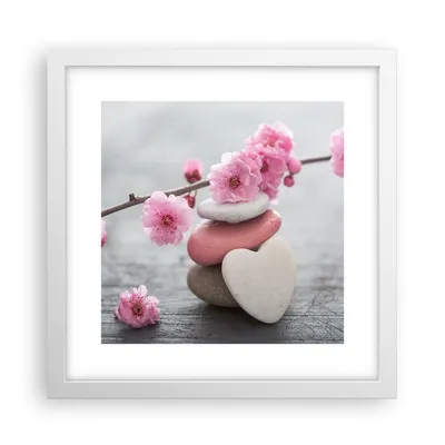 Produktbild von Gerahmtes Poster - Weißer Rahmen - Yoga weiblich Blume Gesundheit - 30x30 cm - Wand Bild - Wanddeko - Wandbilder - Wandposter - Bilderrahmen - Bilder - Kunstdruck - Wandbild - P2WAC30x30-3178