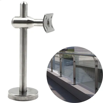 Produktbild von Verstellbare Geländerstütze Handlaufhalterung Edelstahl, Wandmontage, für Treppen, Lofts, Flure