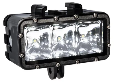 Produktbild von Bresser LED-Leuchte für Action-Cams, 360 Lumen, 30?m wasserdicht, 3 Modi, Akku, Universalhalterung