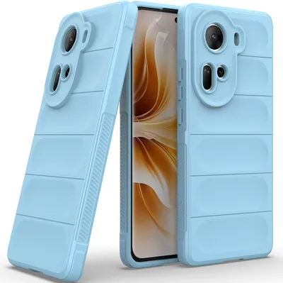 Produktbild von Handyhülle für Oppo Reno11 Weich TPU Silikon Stossfest Anti-rutsch Hülle Blau