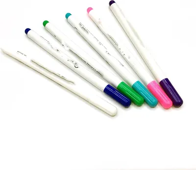 Imagen del producto de Lápices de fieltro para textiles, autodesvanecedores, paquete de 6 unidades, para trabajos de costura