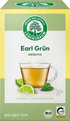 Produktbild von -GRÜNER TEE EARL GREEN FÜR DIE KAFFEEMASCHINE (20 x 1,5 g) 30 g – LEBENSBAUM