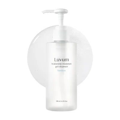 Immagine prodotto di LUVUM Bamboo Hyaluronic Moisture Gel Cleanser 200 ml - gel detergente viso coreano con acido ialuronico