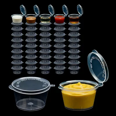 200 kleine Plastikdosen mit Deckel, 7,3×3,6×7,3 cm