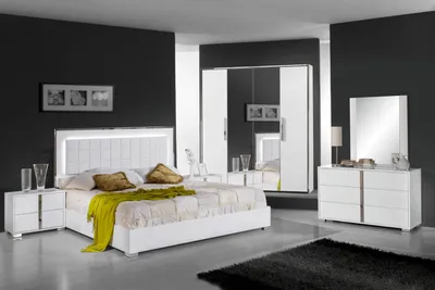Obrázek produktu pro Sada komody se zrcadlem moderní komody dřevěný design 2dílná ložnicová sestava nová