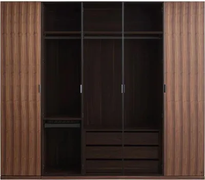 Produktbild von Schlafzimmer Modern Kleiderschrank Holzschrank Design Schrank Glastüren