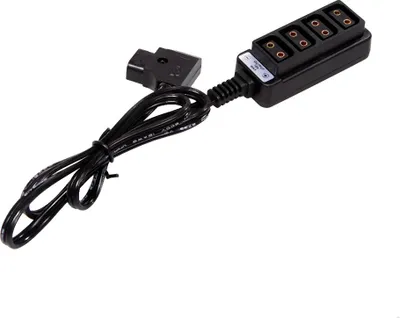 Image de Power-Tap mâle de type D-Tap-B vers 4 adaptateurs femelles P-Tap-Hub pour la photographie