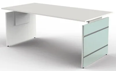 Produktbild von Schreibtisch Aveto Wangengestell 180x80x68-76cm höhenverstellbar weiß