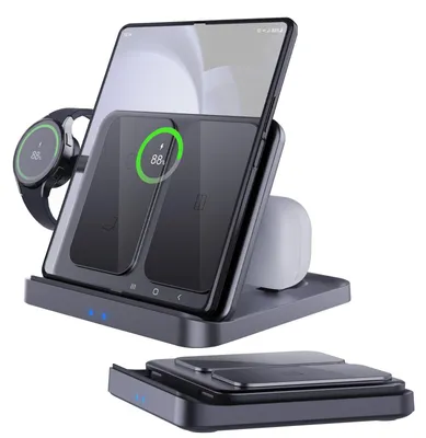 Produktbild von Kabelloses 3-in-1 Ladegerät für Samsung und Google Telefone