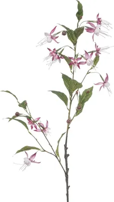 Produktbild von artplants.de Kunst Zweig Fuchsie FROWEL, rosa-weiß, 95cm - Deko Fuchsienzweig