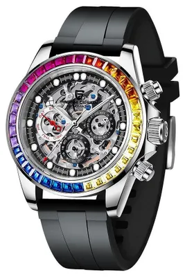 Obrázek produktu pro Pánské hodinky Pagani Design Sideous, mechanické, chronograf, černé / vícebarevné