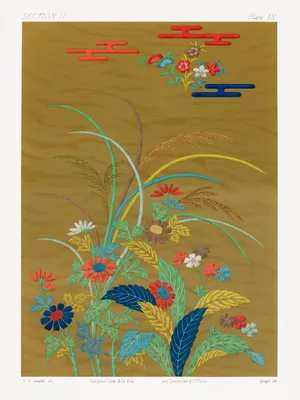 Immagine prodotto di Poster 30x40 cm Fiori colorati, G.A. Audsley Vintage per il salotto