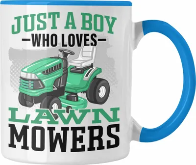 Produktbild von Trendation - Rasenmäher Liebhaber Geschenkidee Gärtner Tasse Geschenk für Hobbygärtner Landschaftsgärtner (Blau)