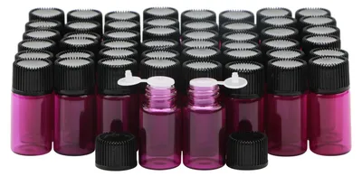 Produktbild von Glasflasche, 3 ml - Bügelverschlussflasche - Glasflasche mit Verschlussdeckel - Glasflasche mit Korken - Glasflasche für ätherische Öle - UV-Schutz - Flasche für ätherische Öle