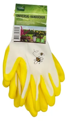 Produktbild von Living&Garden Universal Handschuhe Gartenschuhe 2 Paar Größe:L Design: Bienen