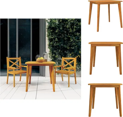 Zdjęcie produktu dla vidaXL Stół ogrodowy 85x85x75 cm z litego drewna akacjowego - Stoły ogrodowe