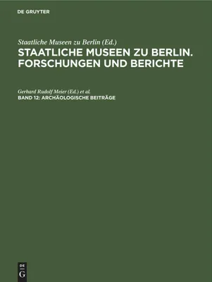 Produktbild von Archäologische Beiträge
