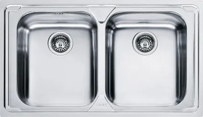 Produktbild von Franke LLX 620-L, Aufsatzwanne, Rechteckig, Edelstahl, Edelstahl, 2 Becken, Rechteckig