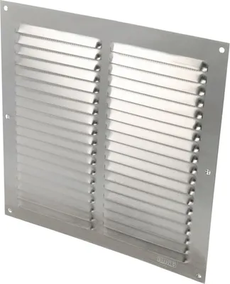 Produktbild von Lüftungsgitter Silber eloxiert F1 Stegblech Heizungsdeckel Lüftung aus Aluminium in diversen Größen 200 x 200