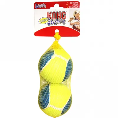 Obrázok produktu pre KONG SqueakAir Ultra, Pes, Lopta, Modrá, Žltá, Aportovanie