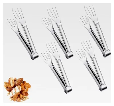 Produktbild von Küchenzange, 22,9 cm, Edelstahl, Servierzange, Buffetzange, Kochzange, 5 Stück