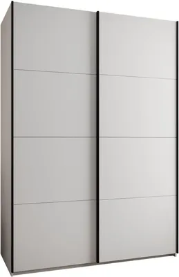 Produktbild von MEBLE KRYSPOL LUX 1 Kleiderschrank - 245,5x180x64cm - Weiß, Weiß, Schwarz