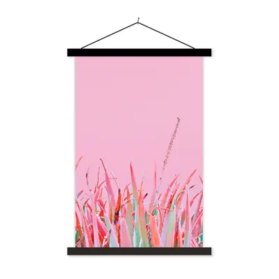 Produktbild von MuchoWow® Textilposter Sommer - Pflanzen - Pastell 120x180 cm mit schwarzem Rahmen - Fotos