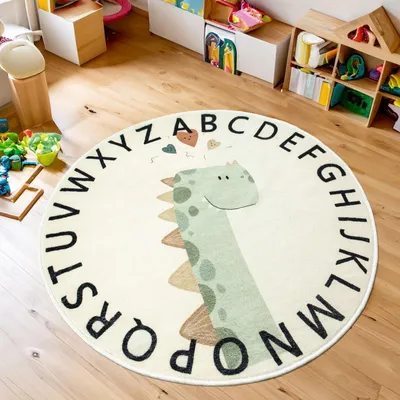 Obrázok produktu pre Solidchoice – Detský koberec s roztomilými motívmi dinosaurov