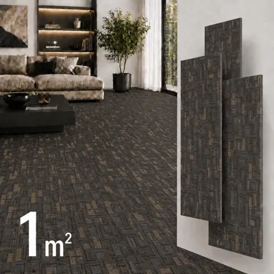 Produktbild von SPC Vinylboden 5mm Klickboden Wasserfest Holzoptik Vinyl Laminat Designboden für Küche Bad Wohnzimmer Flur, KI-generiertes Bild