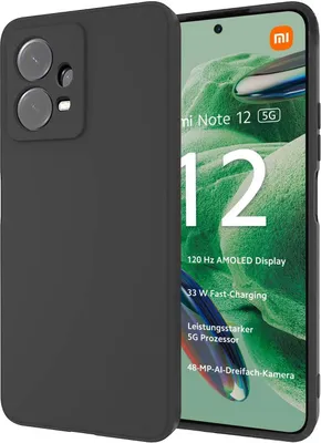 Produktbild von Silikon Hülle für Xiaomi Poco X5 5G Schutzhülle Matt Schwarz Backcover Handy Case