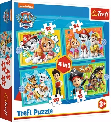 Obrázok produktu pre 4 v 1 Puzzle – Paw Patrol 12, 15, 20, 24 dielikov