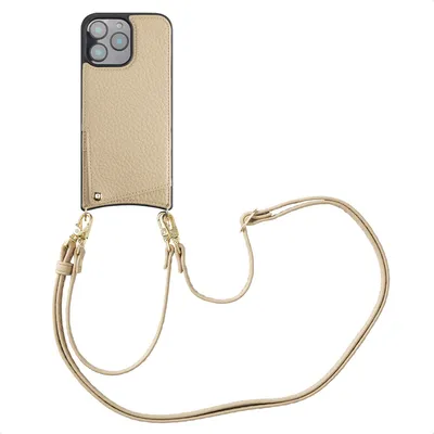 Produktbild von Selencia Nova HandyHülle mit Kordel und Kartenhalter iPhone 16 Pro Max - Beige