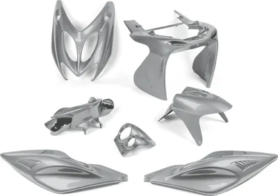 Zdjęcie produktu dla Zestaw owiewek TNT 7-częściowy, szary nardo do MBK Nitro Naked, Yamaha Aerox Cat 50 / 100 ccm rok 1999 - 2003