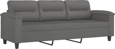 Produktbild von 3-Sitzer-Sofa Dunkelgrau 180 cm Mikrofasergewebe