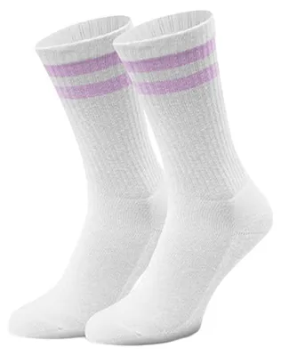 Immagine prodotto di Mr. Socks - Calzini da uomo/donna unisex - Tennis LT3553 (42 EU - 47 EU) (Bianco/Lilla)