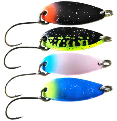 Produktbild von Paladin Trout Spoon 2,5g - Forellenblinker, Farbe:schwarz-gelb/schwarz-glitter