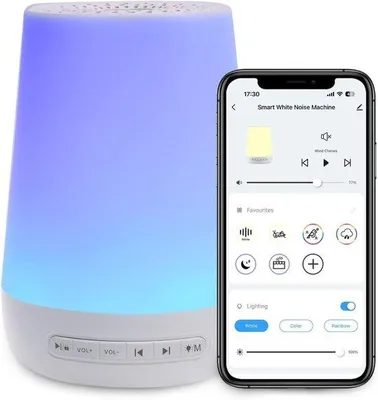 Immagine prodotto di Dispositivo con rumore bianco - Aiuto per dormire - Per adulti, bambini e neonati - Soundspa Slaaptrainer