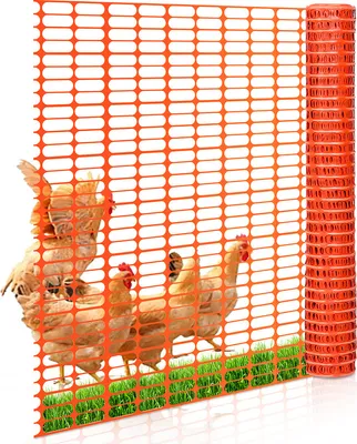 Produktbild von Jiubiaz plastová bezpečnostná sieť 1m x 50m, oranžová, bariérový plot stavebný plot výstražná sieť záchytná sieť herný plot záchytný plot výstražný plot