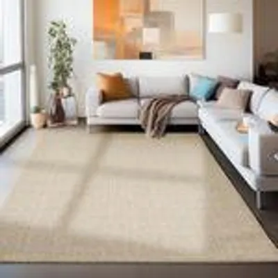 Obrázek produktu pro Moderní koberec do obývacího pokoje Robust Meliert Jednobarevný smyčkový koberec Cut-Loop Design, velikost: 120 x 170 cm, Barva: Béžová