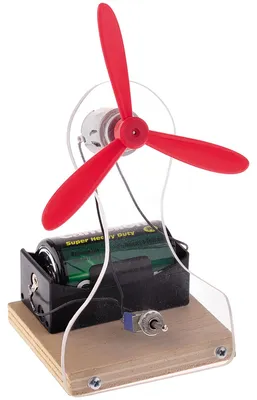 Image de matches21 Ventilateur de table Ventilateur de table 2 vitesses Kit de construction pour enfants Kit de bricolage à partir de 12 ans