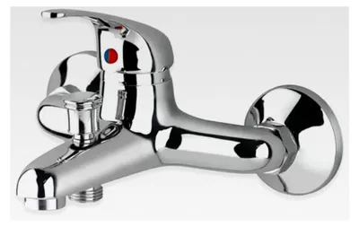 Produktbild von Verchromter Wasserhahn für die Badewanne, Wandarmatur aus Edelstahl