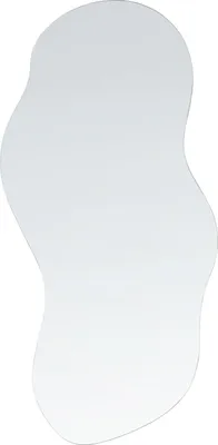 Obrázek produktu pro BELIANI Závěsné zrcadlo skleněné 33 x 80 cm oválné nepravidelný tvar dekorativní na zeď moderní styl doplněk
