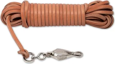 Produktbild von Mystique Schweissleine Schleppleine aus rundem Leder 10m natur
