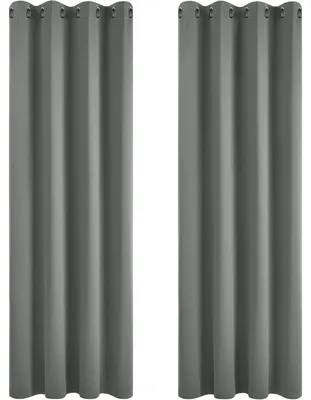 Zdjęcie produktu dla Zasłona okienna, jasnoszara, 138x132 cm, zestaw 2 sztuk