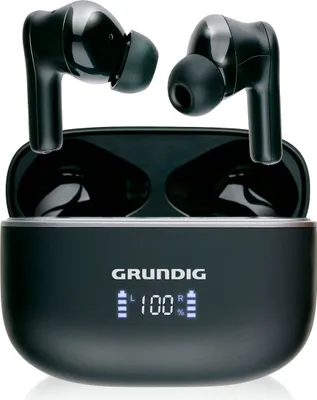 Produktbild von Grundig Kopfhörer Kabellos In Ear Bluetooth Earbuds 300mAh -  Ohrhörer mit LED-Anzeige und 6,5 Std Wiedergabezeit - inkl. Ladeetui und USB-C Ladekabel
